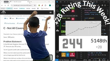 Atcoder | Road to 300(Current Rating:244, +28 this week) | C++ | No Talking