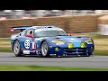 Chrysler/Dodge Viper GTS-R attacking Goodwood hillclimb course w/ iconic V10 engine sound!