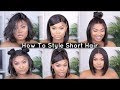 6 Quick & Easy Hairstyles On Short Wig! Affordable Everyday Bob Wig   FT HAIRVivi
