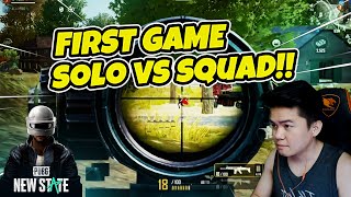 FIRST GAME FIRST WIN!! SOLO VS SQUAD | PUBG New State