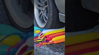 Шары с водой под колесом. АСМР. Water balloons under the wheel