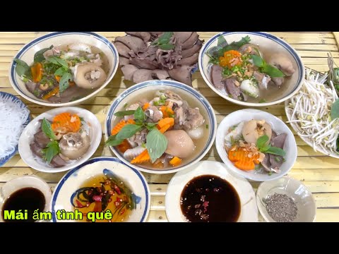 Bún Lòng Giò Heo•món ăn ngon cho cả gia đình những ngày mưa bão | MATQ