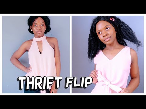 SIMPLE THRIFT FLIP: Summer tank top transformation from goodwill find