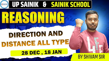 Direction and Distance by Shivam Sir |Sainik school 2026 Entrance Exam|18th जनवरी के same पैटर्न पर