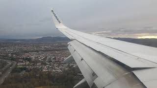 impressive landing in storm Arwen - strong winds Edinburgh