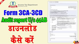 How to Download Tax Audit Report (Form 3CB-CD/ 3CA-CD) | tax audit report And PL & BS