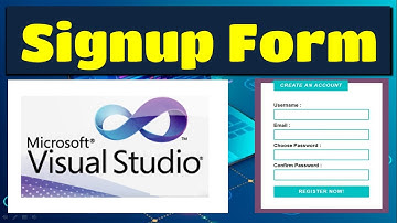 Signup Form Design asp.net C# | Learn how to create step by step with explanation