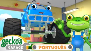 Mudando o Visual do Caminhão Monstro! | Garagem de Gecko | Carros infantis