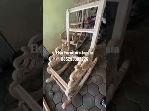 kursi goyang ukiran, kayu jati, mentahan kursi malas, mebel jepara, elsa furniture 085293392226