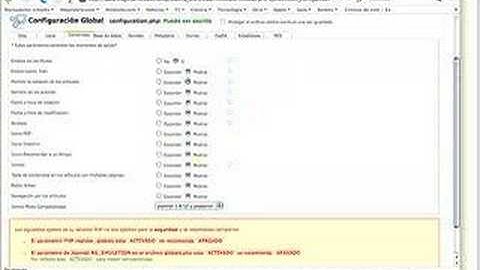 Tutorial Joomla: Cómo usar la Configuración global.