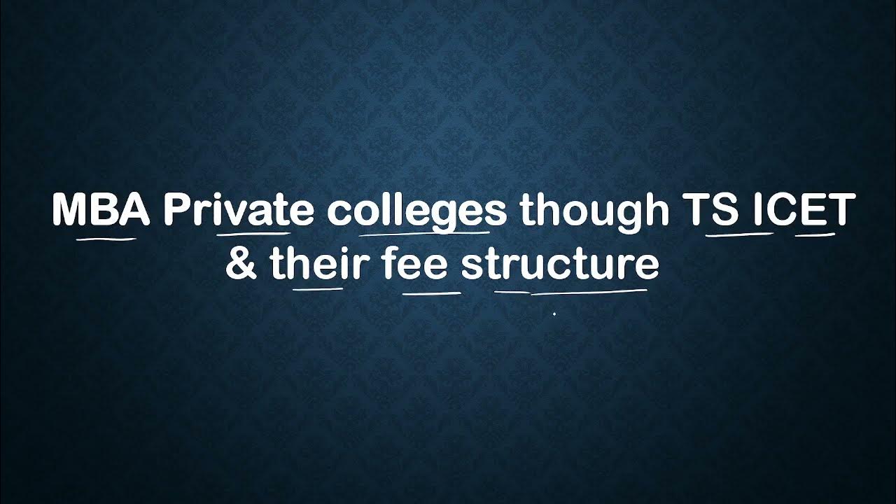 mba-private-colleges-through-ts-icet-revised-fee-structure-youtube