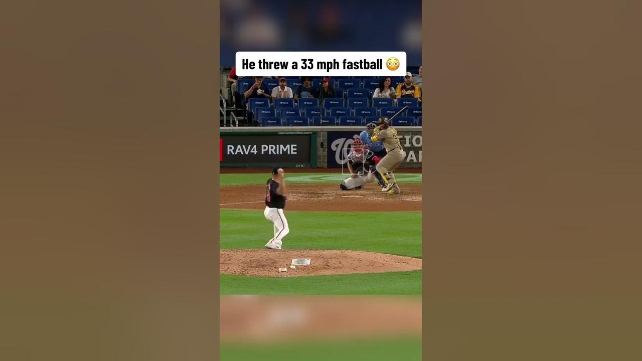 A 33 MPH fastball 😳 #shorts