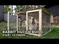 Simple minimalist diy rabbit hutch from recycled material