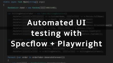 Automated UI testing in .NET using Playwright and Specflow
