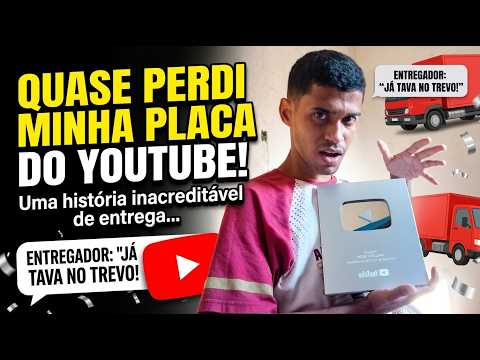 🎉 A MINHA PLACA DE 100K CHEGOU! (UNBOXING OFICIAL DA PLACA DE PRATA)