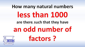 Find the numbers having odd number of Factors