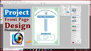 How To Make Printable Project Front Page Design in Adobe Photoshop Hindi Tutorial