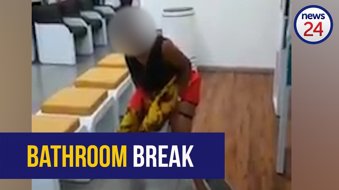 Woman Peeing On Floor