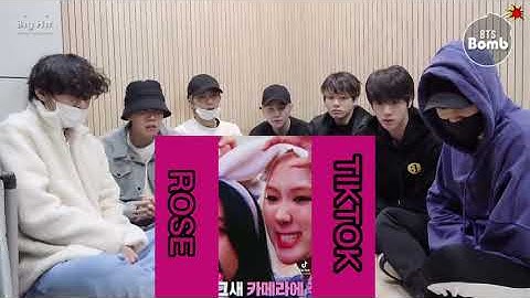 Bts reaction to BLACKPINK  : ROSE TIKTOK edits [part1]