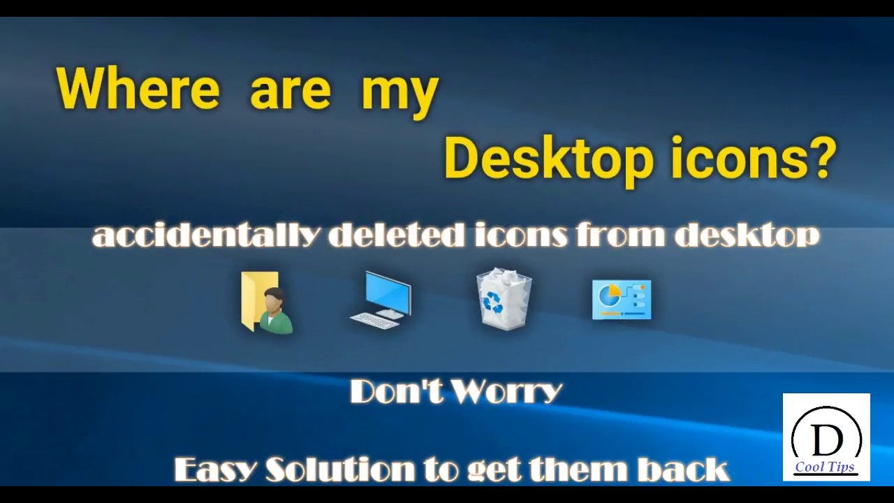 How To Restore Missing Desktop Icons In Windows 10 - www.vrogue.co