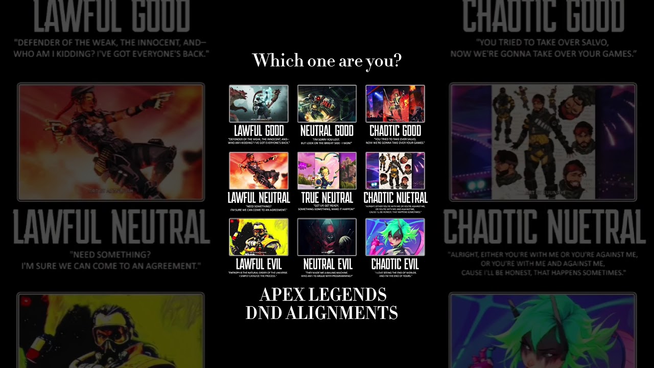 Which one are you? | Apex Legends DnD Alignments #apex #dnd