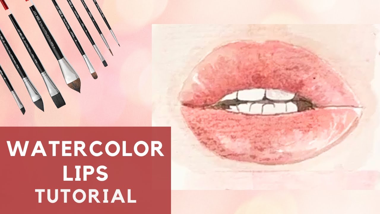 Watercolor Lips Tutorial How To Paint Lips In Watercolor YouTube Watercolor Lips Tutorial How To Paint Lips In Watercolor YouTube