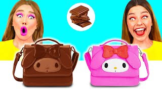 Çikolata ve Gerçek Yemek Meydan Okumasi | Mutfakta Komik Durumlar GoFun Challenge