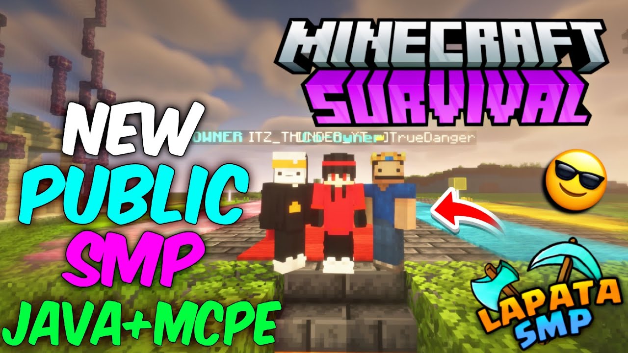 💓 Best Free Minecraft Survival Public SMP Server 💫 | Java + Mcpe | 24/7 ...