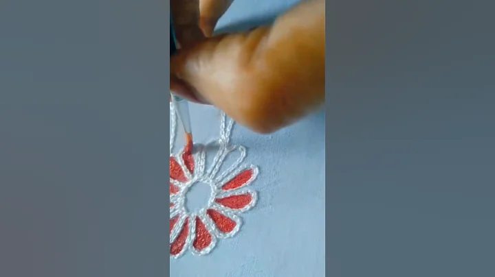 Diy hand painted organza dupatta 🌸#shorts#hand painted #diy#youtube shorts #shorts#fabric colour