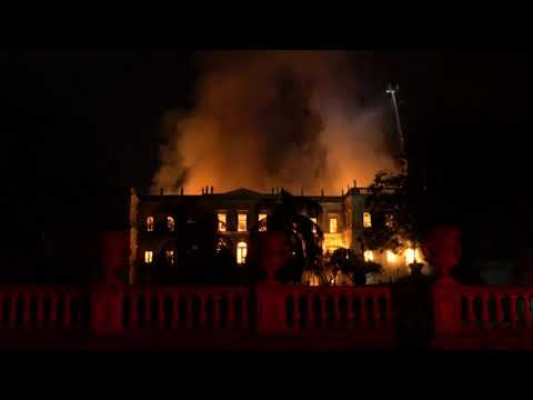 Brazil firefighters try saving relics at 200-year-old National Museum after massive blaze