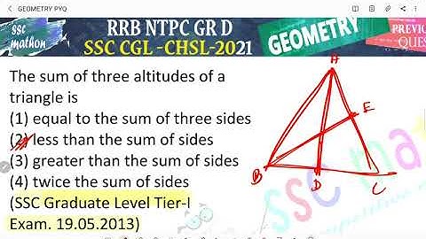 The sum of three altitudes of a triangle is