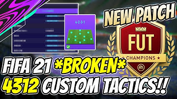 FIFA 21 PRO PLAYER POST PATCH 4312 CUSTOM TACTICS & PLAYER INSTRUCTIONS | META FUT 21 BEST FORMATION