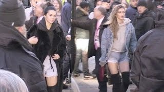 Victoria s Secret Angel Kendall Jenner, Gigi Hadid and more arriving at the Grand Palais in Paris