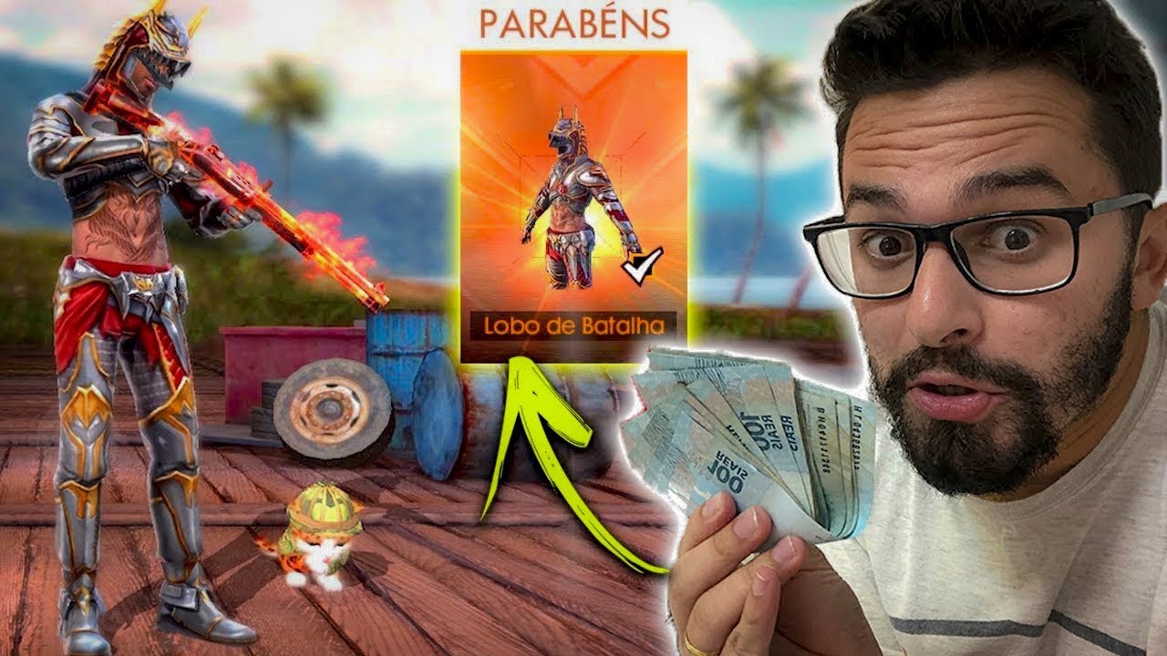 COLOQUEI MIL REAIS EM DIAMANTES NO FREE FIRE E MEU AMIGO ENTROU EM CHOQUE clash royale update