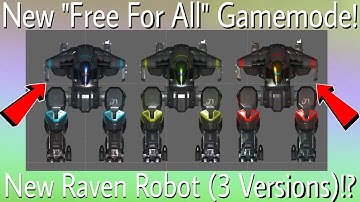 War Robots Test Server 3.9 Gameplay - New Free For All And New Raven Robot (3 Versions)