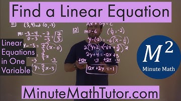Find a Linear Equation | College Algebra