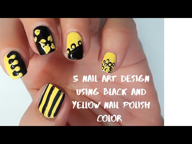 Neon Yellow and Black Press Ons, Negative Space Nail Set, Customizable Nail  Art Design, Short or Long Nails - Etsy