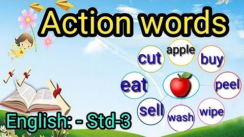Action words |एक्शन वर्डस |Std-3 |English |page no.-57 |