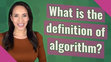 What is the definition of algorithm?