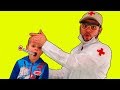 Miss Polly Had a Dolly | Sick Song | Health Care | Doctor Song by Mirik Yarik and Papa #1