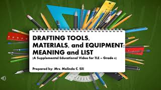 Drafting Tools, Materials, and Equipment - Meaning and List