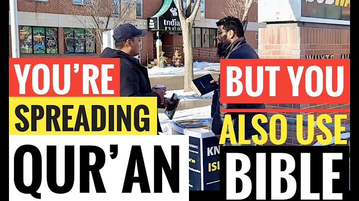 CHRISTIAN Says You're SPREADING THE QUR'AN But You Also USE THE BIBLE ! || Street Dawah - Br. Asif