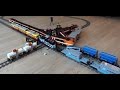 Enormous 6 Lego city train crash with Horizon Express, Maersk, 7755, 7740, 7745, 3677