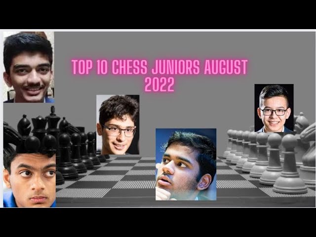 Top 10 Chess Junior Players August 2022, Fide Ratings 2022