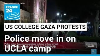 美警方清場UCLA營地 數十名抗議者遭逮捕
