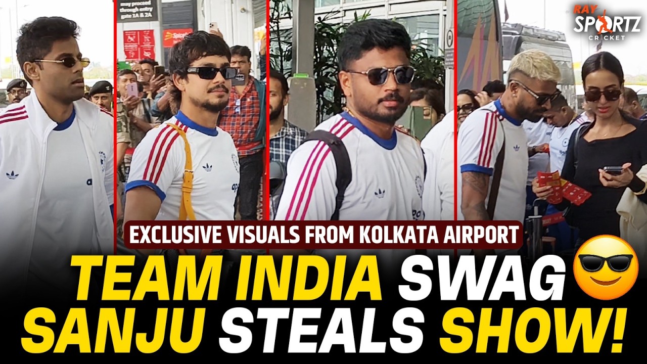 Team India’s SWAG at Kolkata Airport 🔥 Sanju Steals the Limelight | Exclusive Visuals। T20 World Cup
