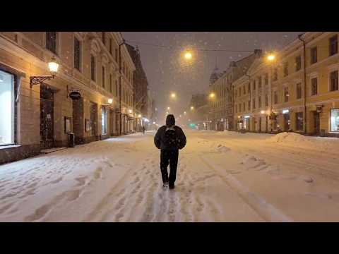HEAVY Snow Blizzard City Walk ❄️🌨️ | Winter Storm in Finland | February 🔴 SLOWTV