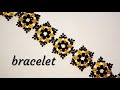 Beaded bracelet. Браслет из бисера и бусин. МК