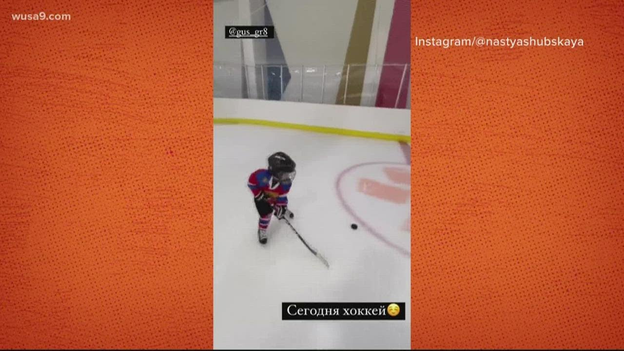 Alex Ovechkin And Son Sergei Participate In Ceremonial Faceoff