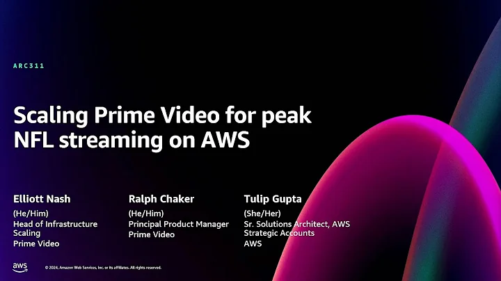 AWS re:Invent 2024 - Scaling Prime Video for peak NFL streaming on AWS (ARC311)